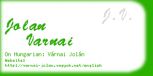 jolan varnai business card